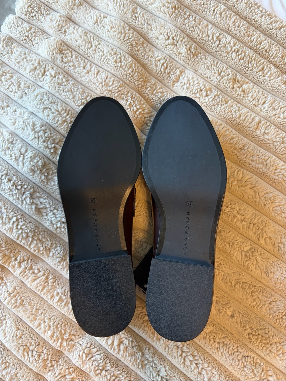 Zara Women’s Brown Leather Loafers - Picture 10 of 10